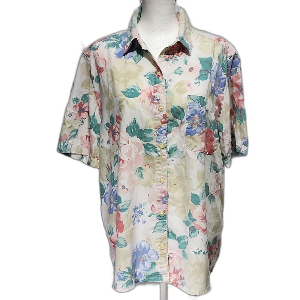 Alfred Dunner floral button down shirt
